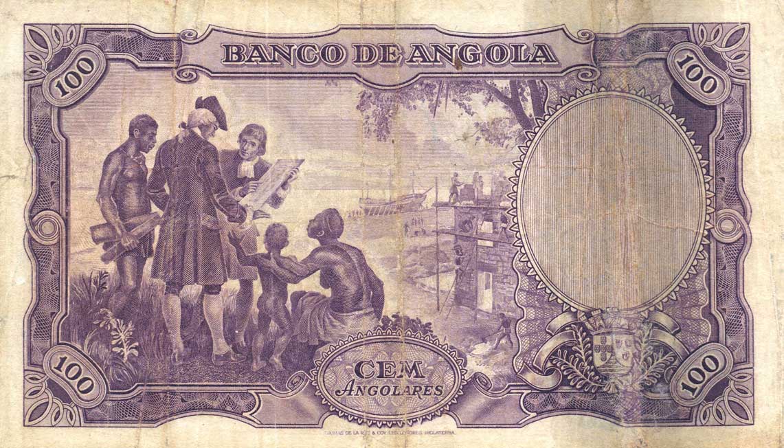 Back of Angola p85a: 100 Angolares from 1951