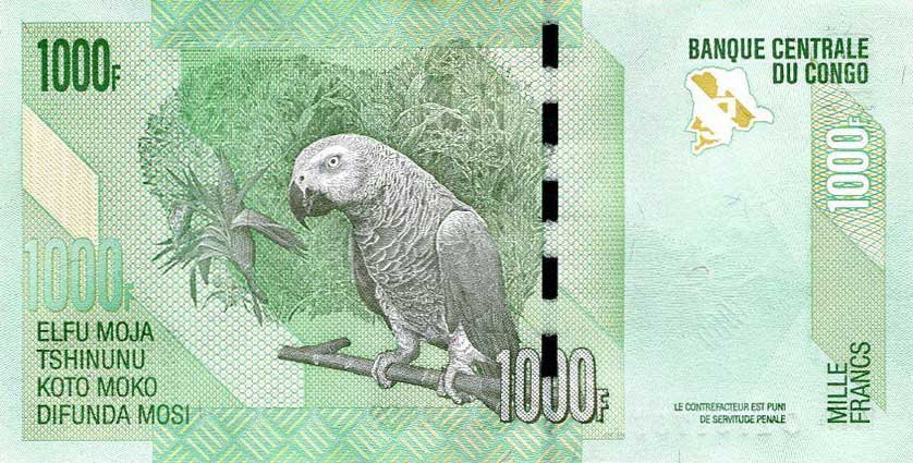 Back of Congo Democratic Republic p101a: 1000 Francs from 2005