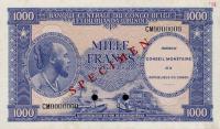 p2s from Congo Democratic Republic: 1000 Francs from 1962