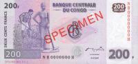 Gallery image for Congo Democratic Republic p99s: 200 Francs