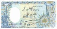 p10c from Congo Republic: 1000 Francs from 1991