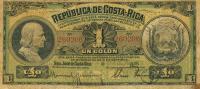 p141a from Costa Rica: 1 Colon from 1902