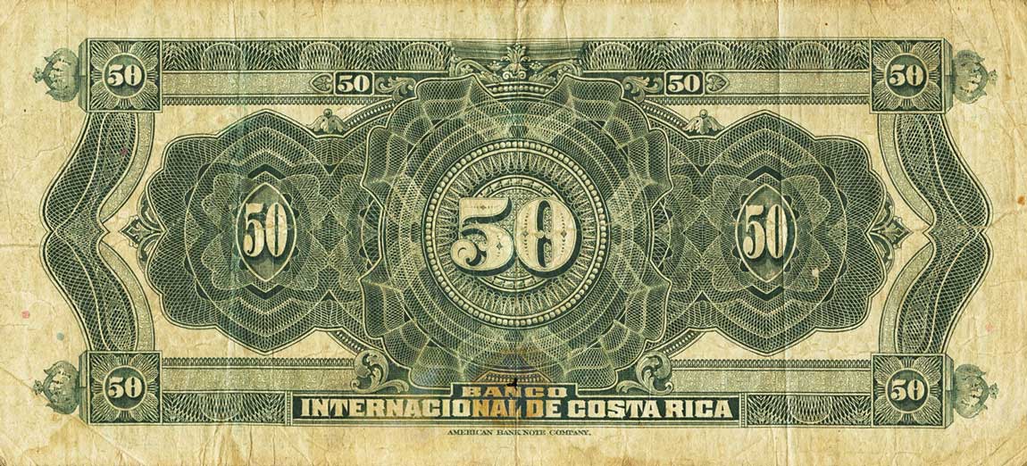 RealBanknotes.com > Costa Rica p177b: 50 Colones from 1929