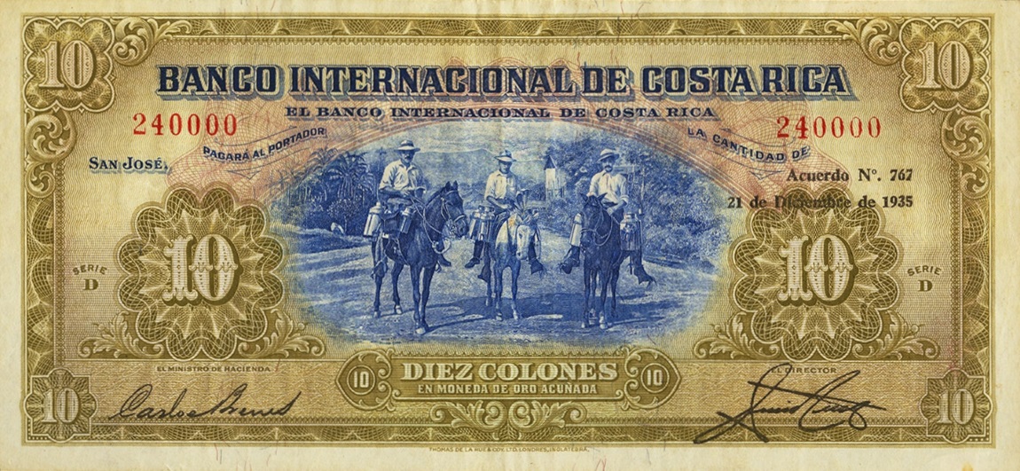 1932 1936. Костариканский колон 10. Коста-Рика 2 колона 1922 года банкнота. International Banco de Costa Rica 10 Colon. 2 000 Костариканских колонов.