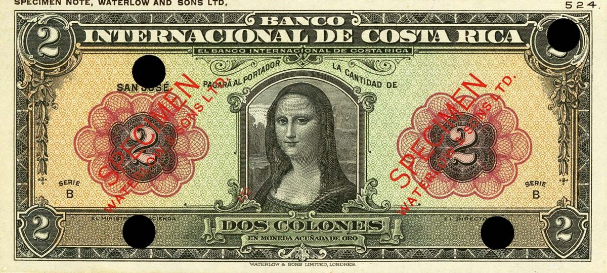 Front of Costa Rica p167ct: 2 Colones from 1931