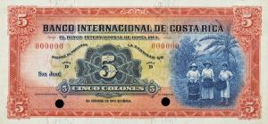 Gallery image for Costa Rica p180s: 5 Colones