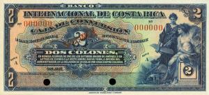 p184s from Costa Rica: 2 Colones from 1924