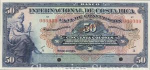 p188s from Costa Rica: 50 Colones from 1924