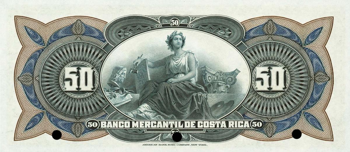 RealBanknotes.com > Costa Rica pS204s: 50 Colones from 1910