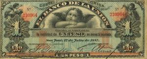 pS221a from Costa Rica: 1 Peso from 1886