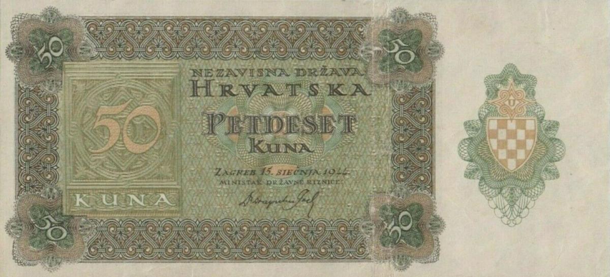 Front of Croatia p10a: 50 Kuna from 1944