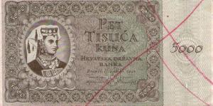 p14r from Croatia: 5000 Kuna from 1943