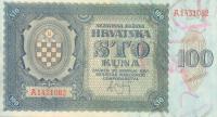 p2a from Croatia: 100 Kuna from 1941