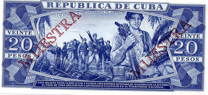 Back of Cuba p105s: 20 Pesos from 1971