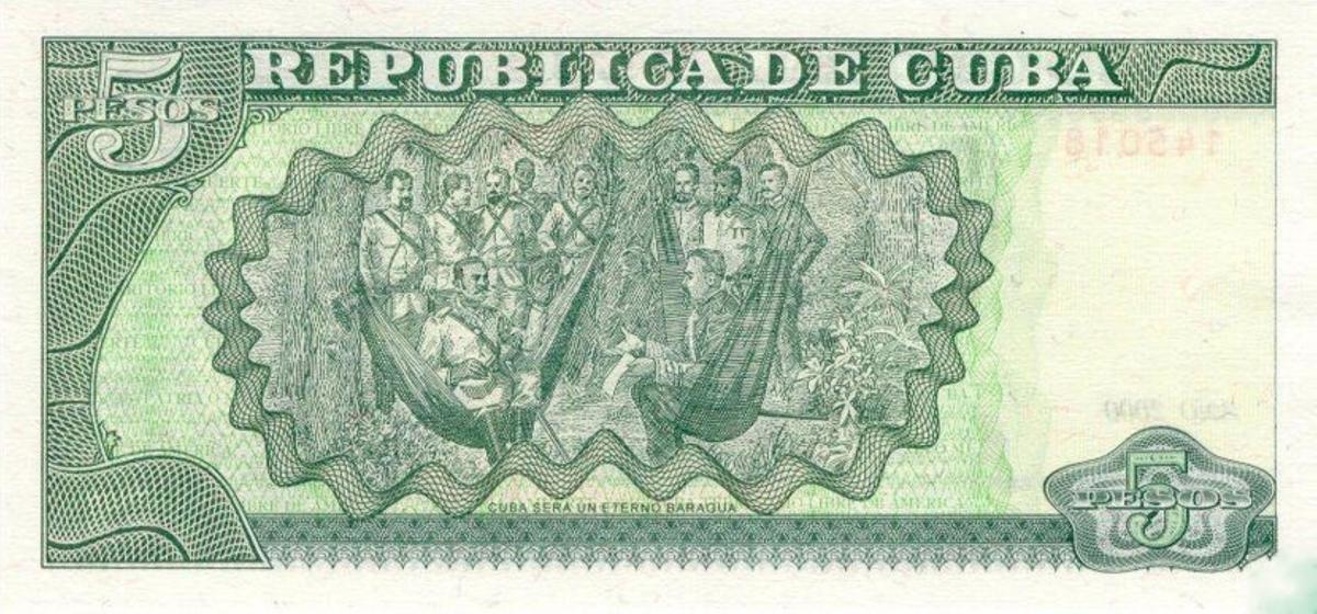 Back of Cuba p116c: 5 Pesos from 2000