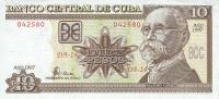 Gallery image for Cuba p117a: 10 Pesos from 1997