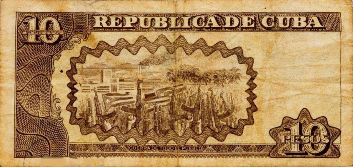 Back of Cuba p117c: 10 Pesos from 2000