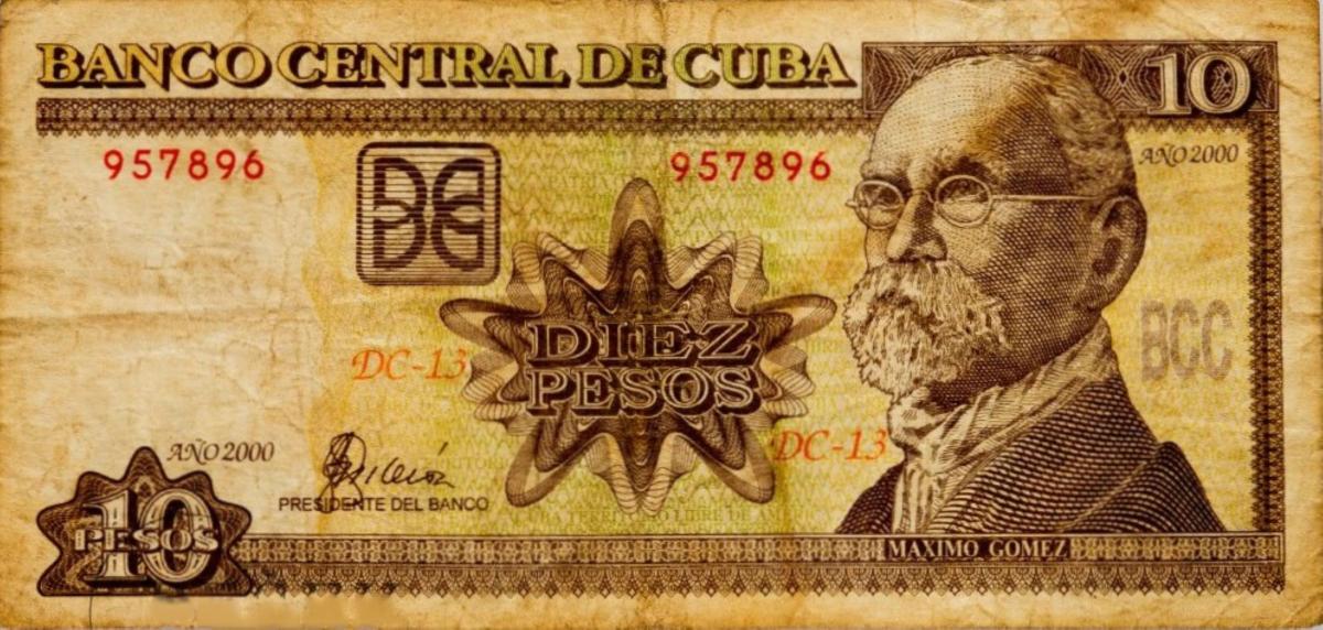 Front of Cuba p117c: 10 Pesos from 2000