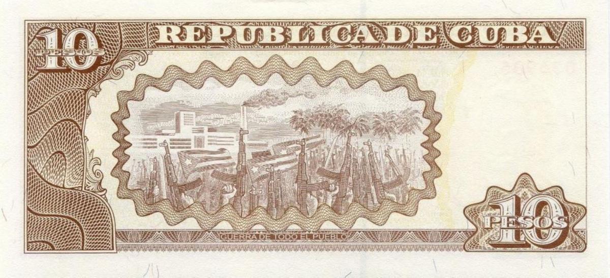 Back of Cuba p117o: 10 Pesos from 2013