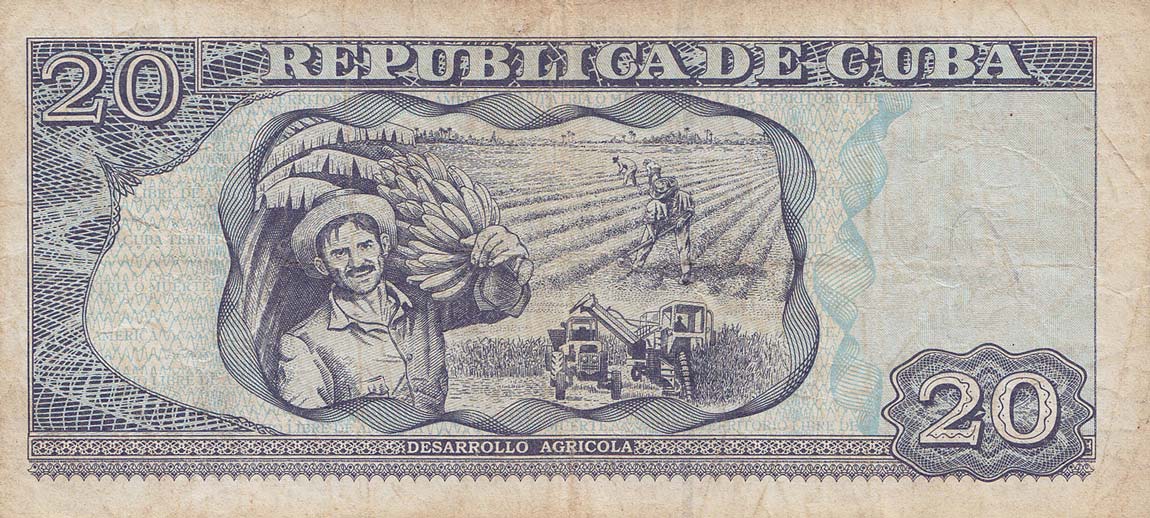 Back of Cuba p122b: 20 Pesos from 2005