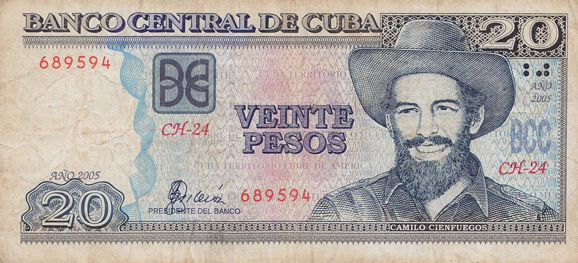 Front of Cuba p122b: 20 Pesos from 2005