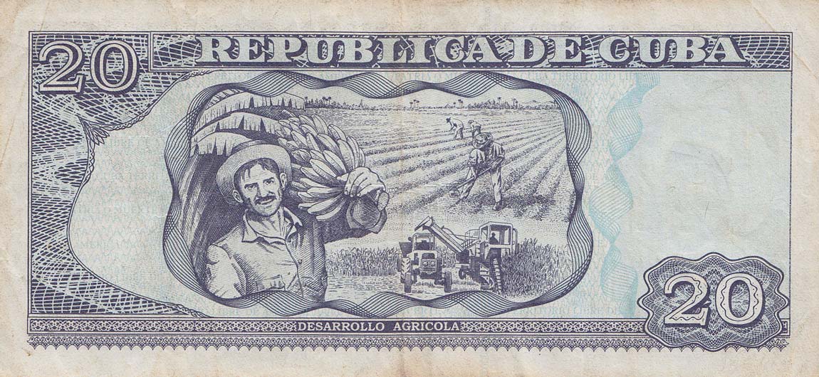 Back of Cuba p122c: 20 Pesos from 2006