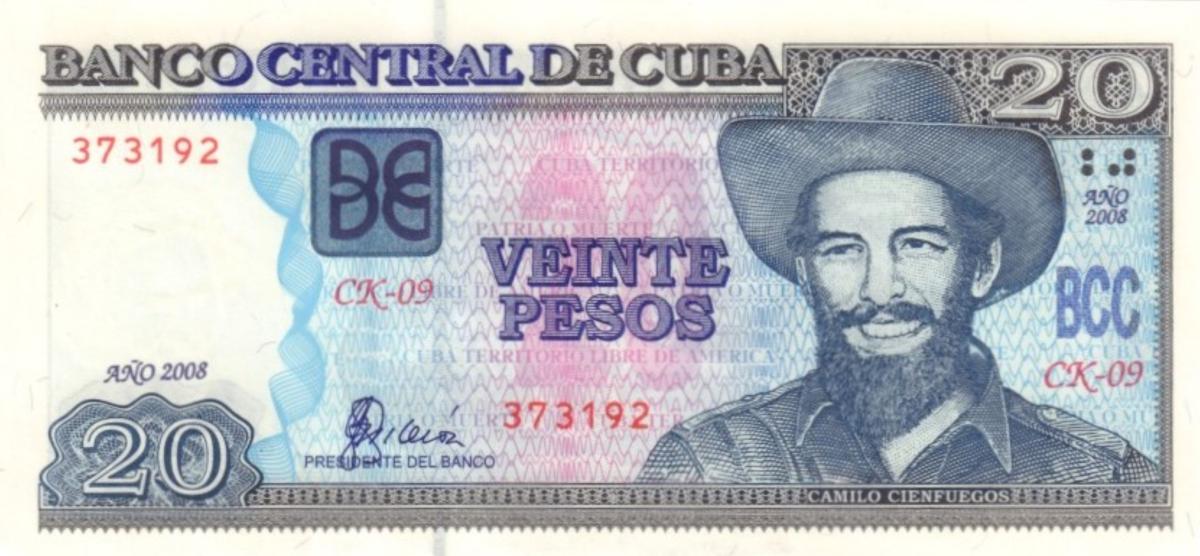 Front of Cuba p122e: 20 Pesos from 2008