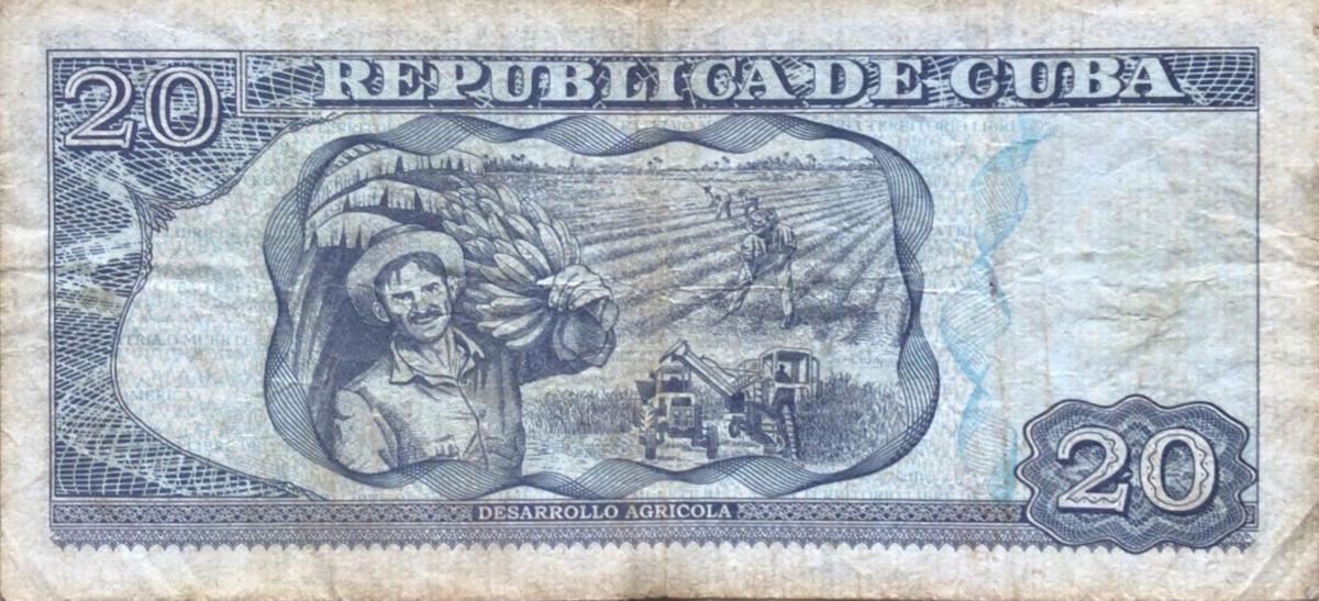 Back of Cuba p122f: 20 Pesos from 2009