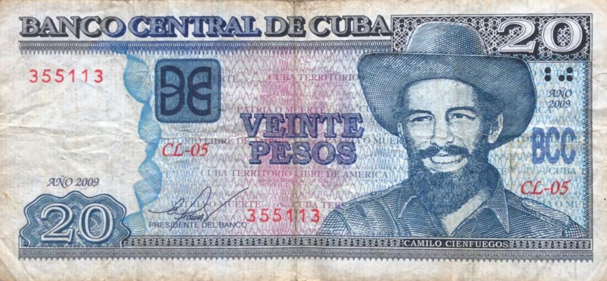 Front of Cuba p122f: 20 Pesos from 2009