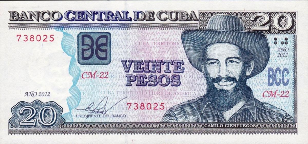 Front of Cuba p122g: 20 Pesos from 2012