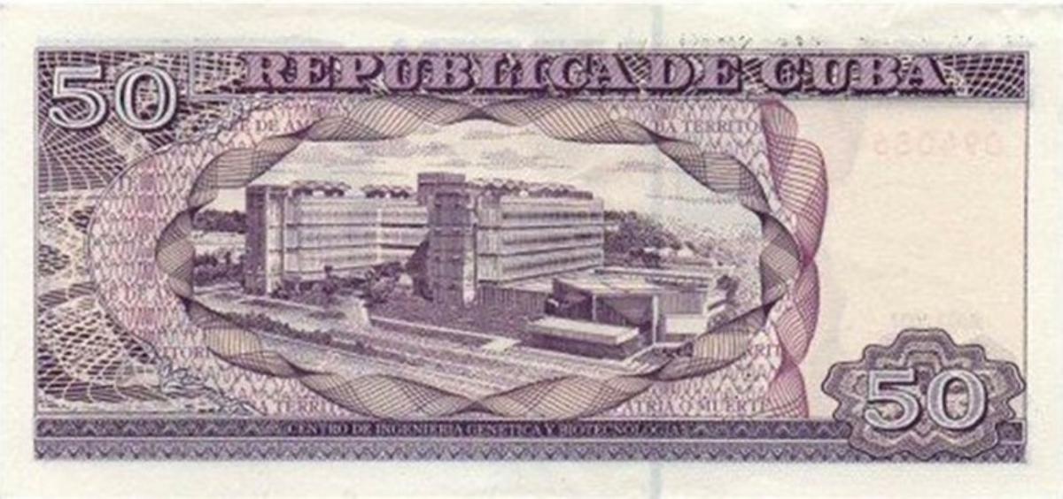 Back of Cuba p123b: 50 Pesos from 2003