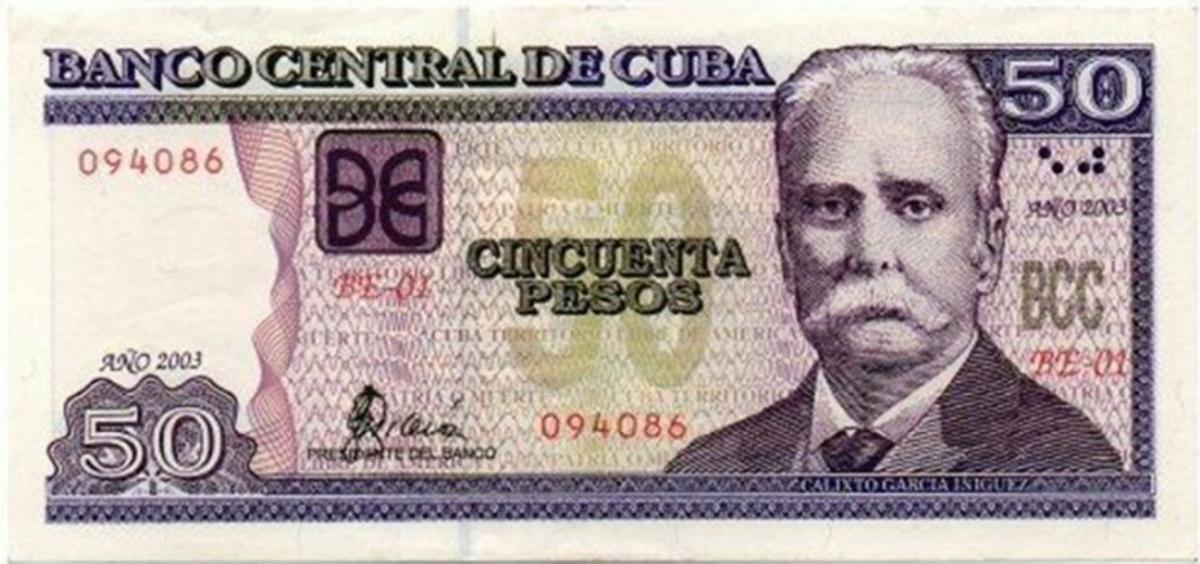 Front of Cuba p123b: 50 Pesos from 2003