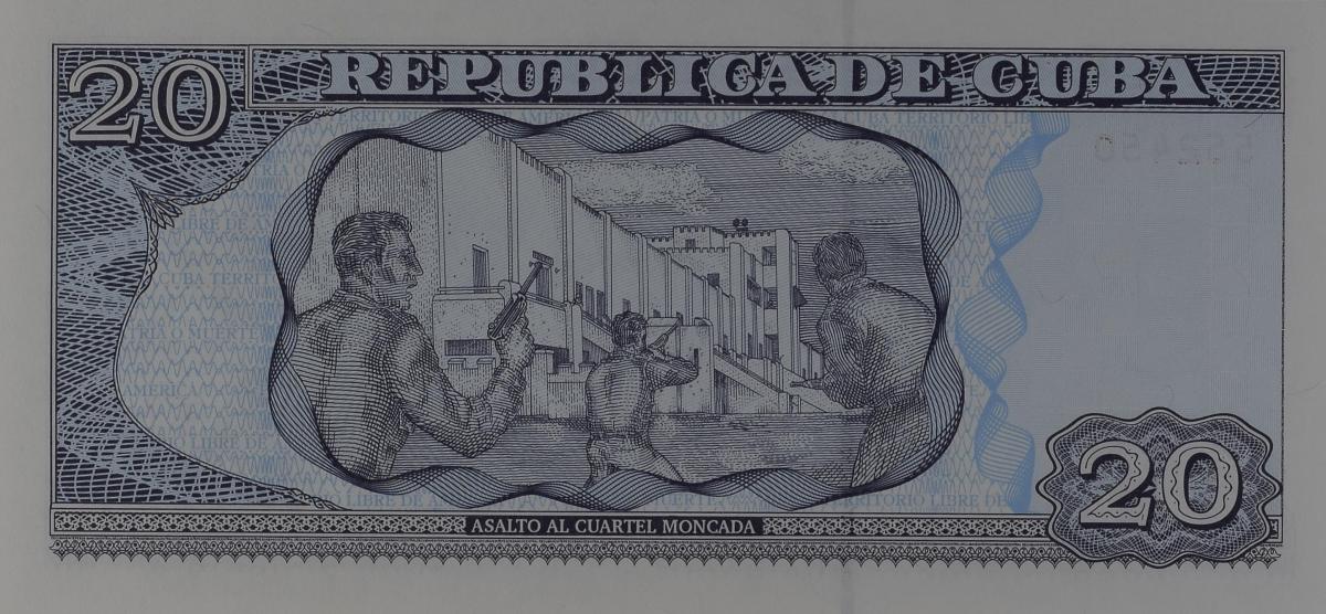 Back of Cuba p126: 20 Pesos from 2003