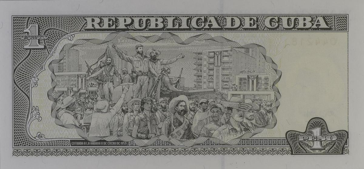 Back of Cuba p128a: 1 Peso from 2006