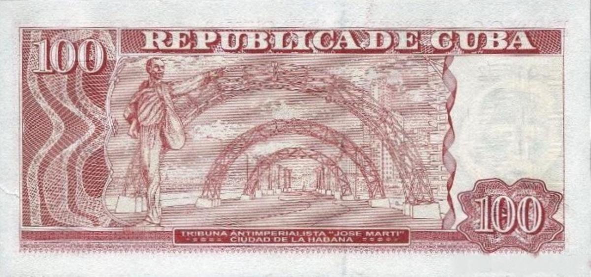 Back of Cuba p129h: 100 Pesos from 2016