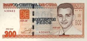 p130b from Cuba: 200 Pesos from 2018 p130b from Cuba: 200 Pesos from 2018