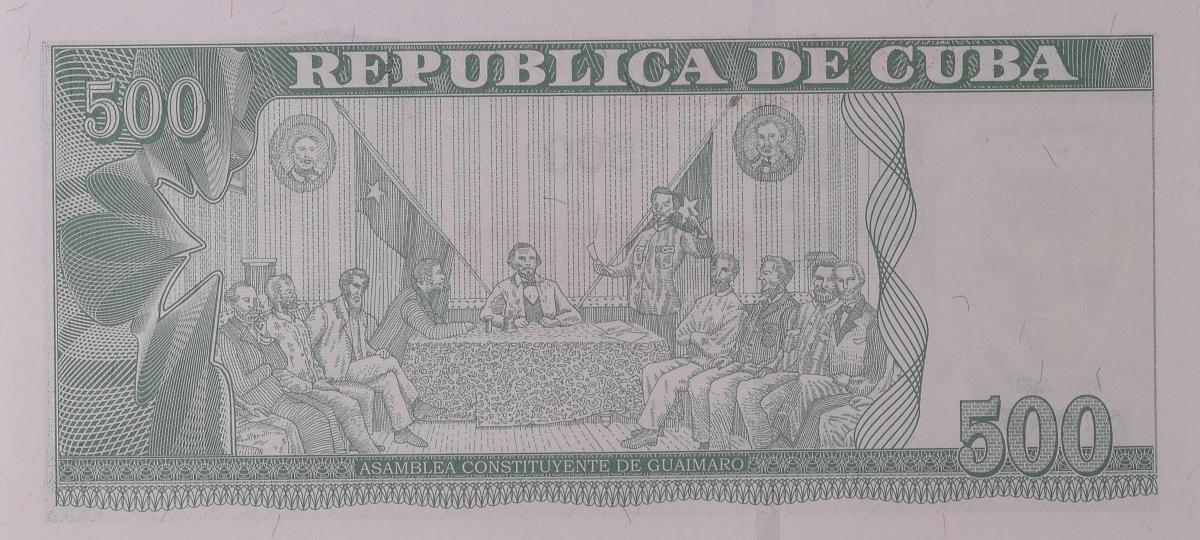 Back of Cuba p131: 500 Pesos from 2010