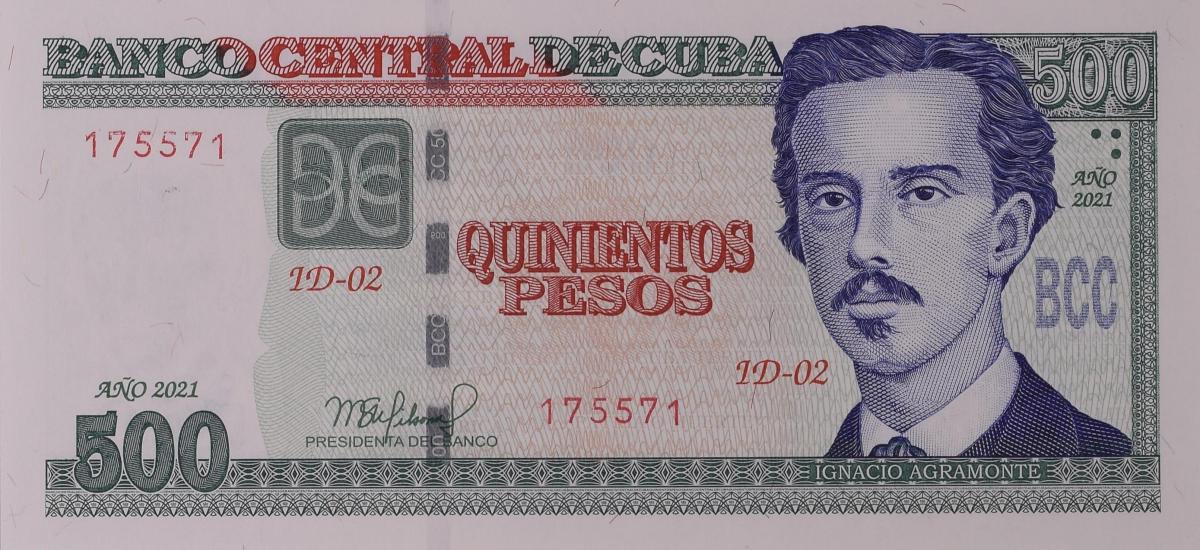 Front of Cuba p131: 500 Pesos from 2010