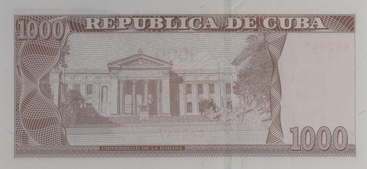 Back of Cuba p132: 1000 Pesos from 2010