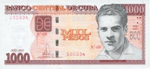 p132c from Cuba: 1000 Pesos from 2023 p132c from Cuba: 1000 Pesos from 2023