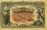 p44a from Cuba: 200 Pesos from 1891