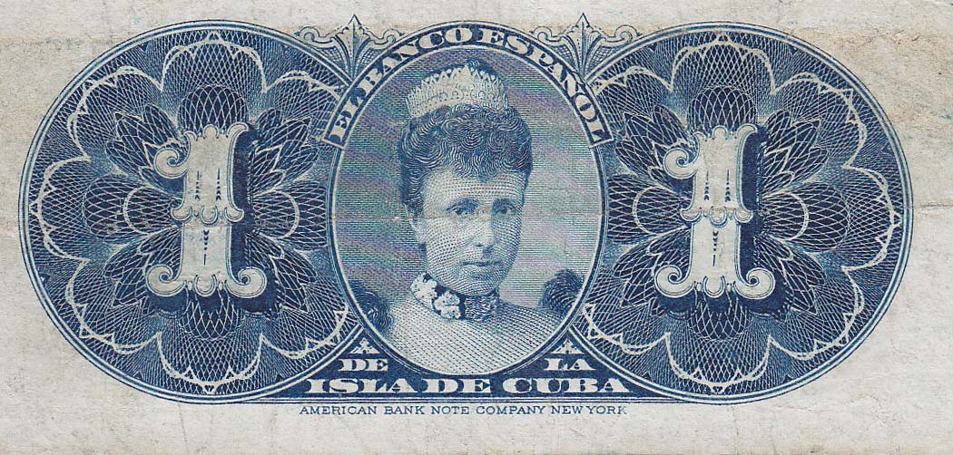 Back of Cuba p47a: 1 Peso from 1896