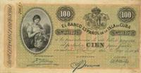 p51 from Cuba: 100 Pesos from 1896