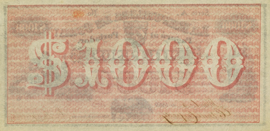 Back of Cuba p60: 1000 Pesos from 1869