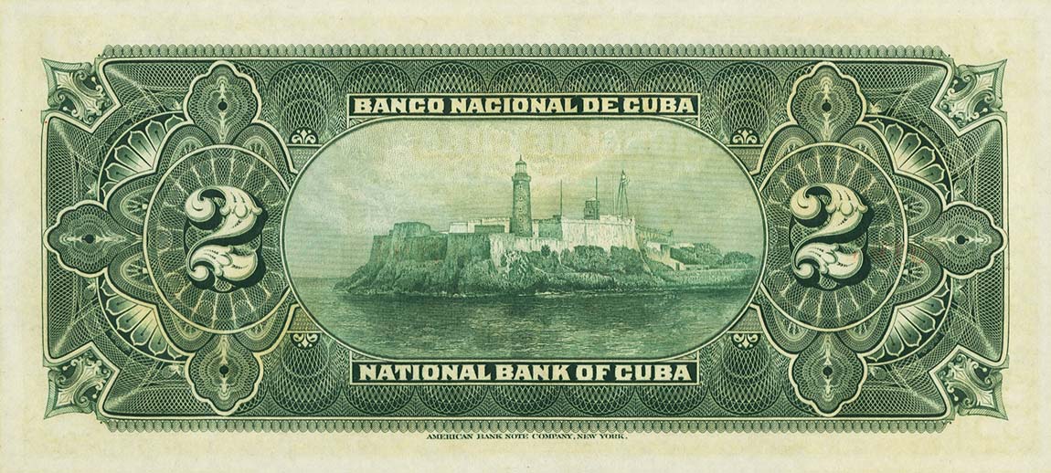 Back of Cuba p66a: 2 Pesos from 1905