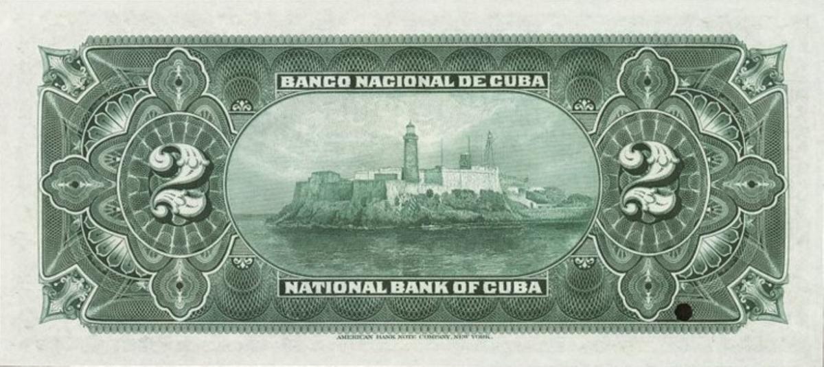 Back of Cuba p66s: 2 Pesos from 1905