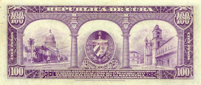 Back of Cuba p74e: 100 Pesos from 1948