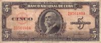 p78b from Cuba: 5 Pesos from 1950