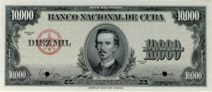 p85p from Cuba: 10000 Pesos from 1950