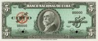 Gallery image for Cuba p92s: 5 Pesos